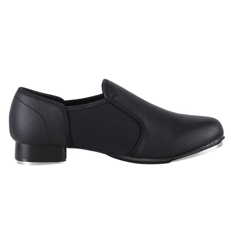 Linodes Unisex PU Leather Slip On Tap Shoe Dance Shoes for Women and Men's Dance Shoes-Black-5.5M - Image 5